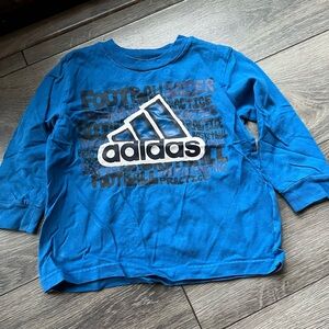 Adidas Kids Blue Graphic Long Sleeve Shirt